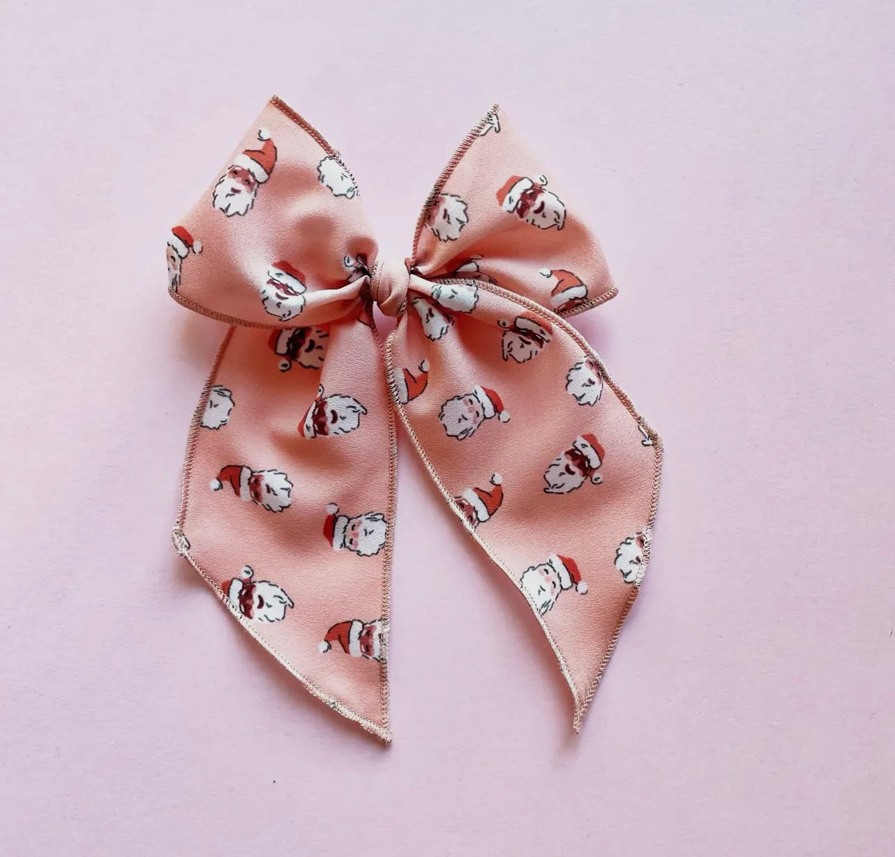 santa pink bow