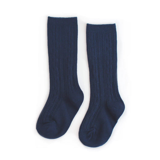 navy knee high socks