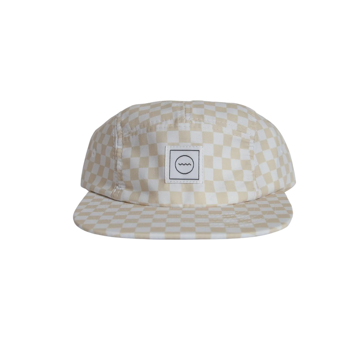 cream check hat