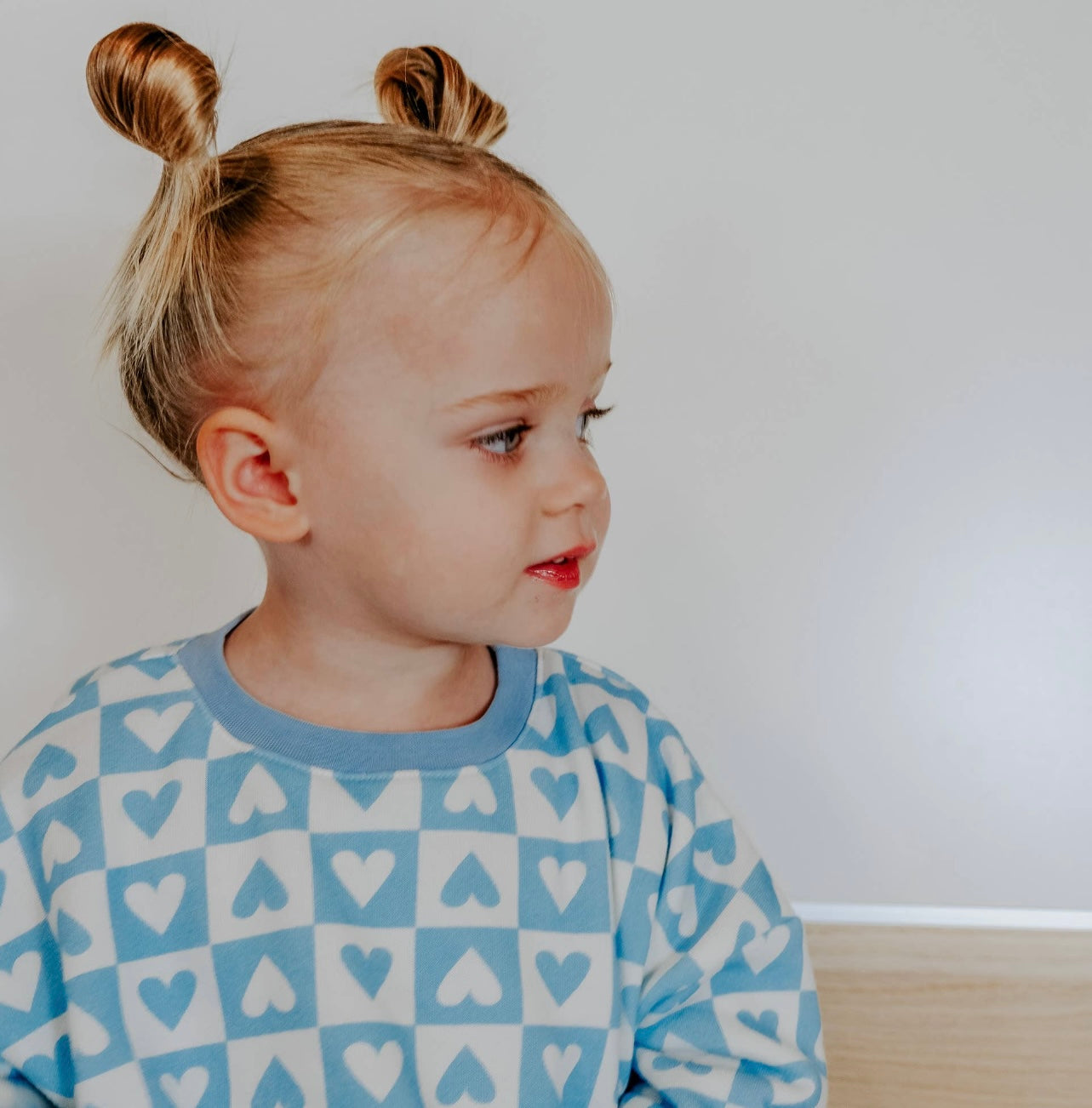 checkered heart sweatshirt