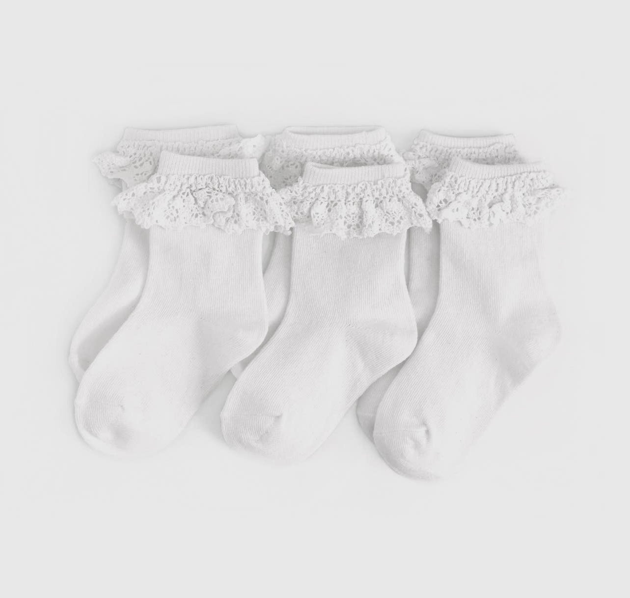 white lace midi socks