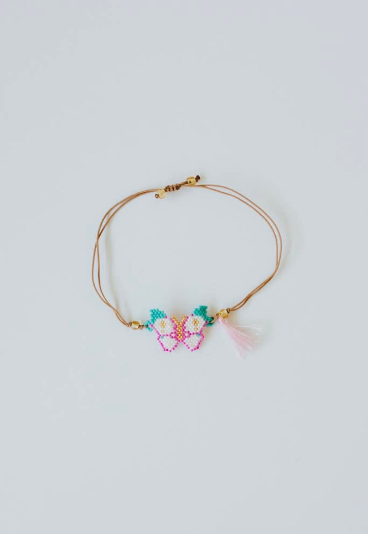 beaded butterfly bracelet